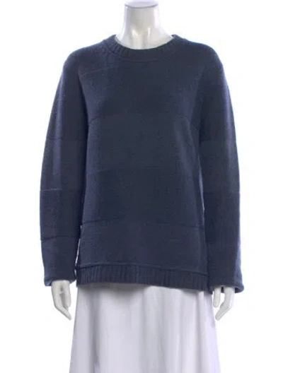 Pre-owned Autumn Cashmere Merino Wool Striped Sweater In Blue