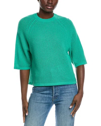 Autumn Cashmere Mesh Cashmere Sweater In Green