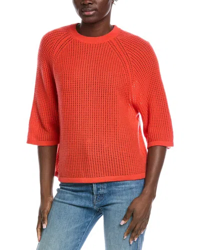 Autumn Cashmere Mesh Cashmere Sweater In Red