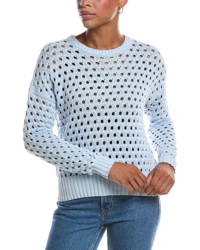 Autumn Cashmere Mesh Crewneck Sweater In Animal Print