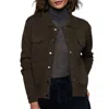 Autumn Cashmere Milano Trucker Jacket With Snaps In Safari In Multi