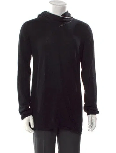 Pre-owned Autumn Cashmere Mock Neck Long Sleeve Hoodie In Black