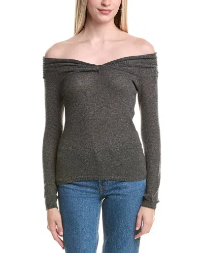 Autumn Cashmere Off-the-shoulder Cashmere Sweater In Gray