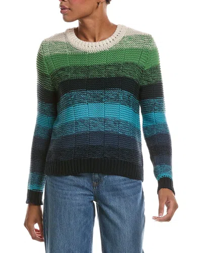Autumn Cashmere Ombre Stripe Links Crewneck Sweater In Multi