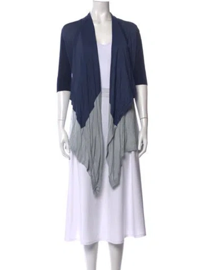 Pre-owned Autumn Cashmere Open Front Sweater In Blue