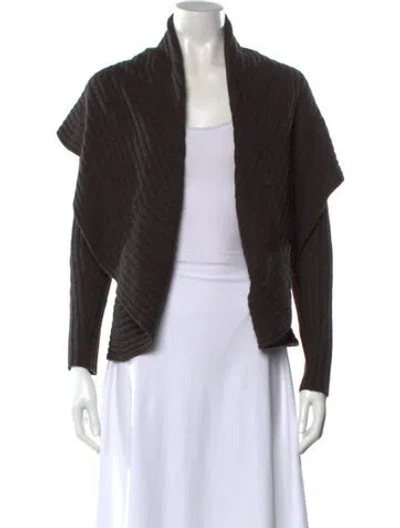Pre-owned Autumn Cashmere Open Front Sweater In Brown