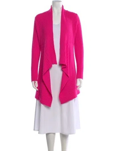 Pre-owned Autumn Cashmere Open Front Sweater In Pink