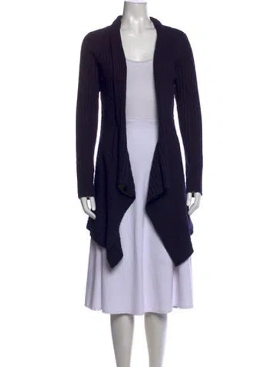 Pre-owned Autumn Cashmere Open Front Sweater In Purple