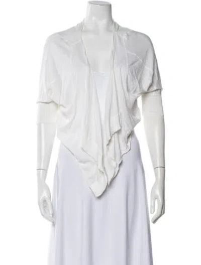 Pre-owned Autumn Cashmere Open Front Sweater In White