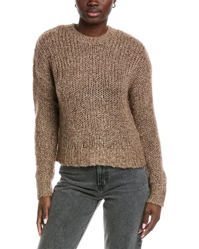Autumn Cashmere Open Gauge Cashmere & Silk-blend Sweater In Brown