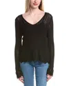 Autumn Cashmere Open Stitch Cashmere-blend Sweater In Black