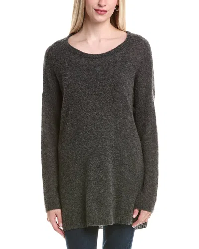 Autumn Cashmere Oversize Rugby Cashmere & Silk-blend Tunic Sweater In Gray
