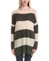 Autumn Cashmere Oversize Rugby Cashmere & Silk-blend Tunic Sweater In Multi