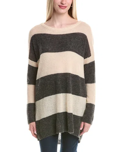 Autumn Cashmere Oversize Rugby Cashmere & Silk-blend Tunic Sweater In Multi