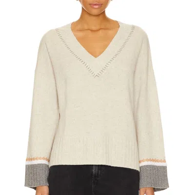 Autumn Cashmere Oversized V With Crochet Details In Multi