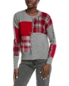 Autumn Cashmere Patchwork Cashmere Sweater In Red