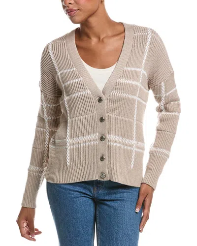 Autumn Cashmere Plaid Shaker Cardigan In Neutral