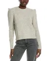 Autumn Cashmere Pleated Cashmere Sweater In Gray