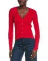 Autumn Cashmere Pointelle Cardigan In Red