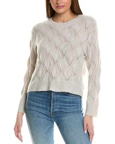 Autumn Cashmere Pointelle Cashmere Sweater In White