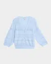 Autumn Cashmere Pointelle-knit Cotton Cardigan In Blue