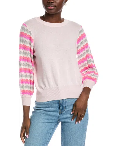 Autumn Cashmere Puff Sleeve Cashmere Sweater In Pink
