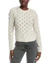 Autumn Cashmere Puff Sleeve Stitch Cashmere Sweater In Multi