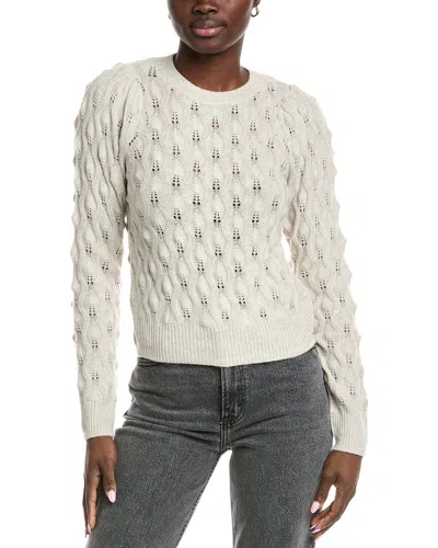 Autumn Cashmere Puff Sleeve Stitch Cashmere Sweater In Multi