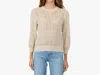 Autumn Cashmere Puff Sleeve Tile Stitch Sweater In Natural In White
