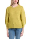 Autumn Cashmere Puff Sleeve Wool & Cashmere-blend Sweater In Yellow