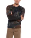 Autumn Cashmere Quarry Print Cashmere Crewneck Sweater In Gray
