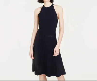 Autumn Cashmere Racerback Halter Dress In Navy In Blue