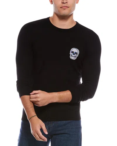 Autumn Cashmere Raglan Cashmere Crewneck Sweatshirt In Black