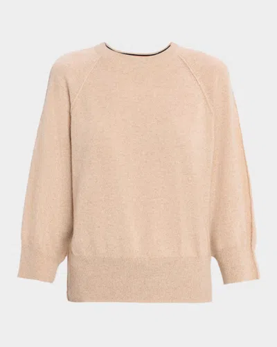 Autumn Cashmere Raglan-sleeve Cashmere Sweater In Brown