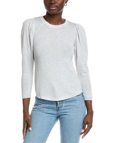 Autumn Cashmere Raglan Thermal Cardigan In Purple