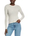 Autumn Cashmere Raw Edge Cashmere Sweater In Green