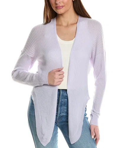 Autumn Cashmere Rib Cashmere Cardigan In Purple