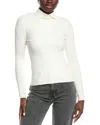 Autumn Cashmere Rib Collar Sweater In White
