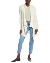 Autumn Cashmere Rib Drape Cashmere & Wool-blend Cardigan In White