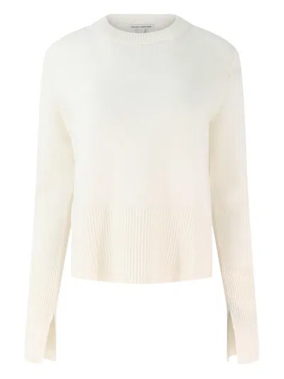 Autumn Cashmere Ribbed-hem Sweater In Neutral