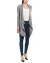 Autumn Cashmere Ribbed Wool & Cashmere-blend Cardigan In Gray