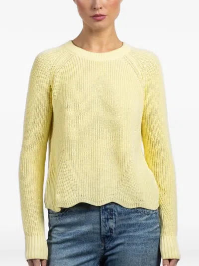Autumn Cashmere Round-neck Sweater In Yellow
