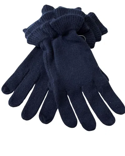 Autumn Cashmere Ruffle Cuff Gloves In Navy In Blue