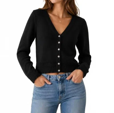 Autumn Cashmere Scallop Edge Cardigan In Black