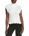 Autumn Cashmere Scallop Edge Sweater In White