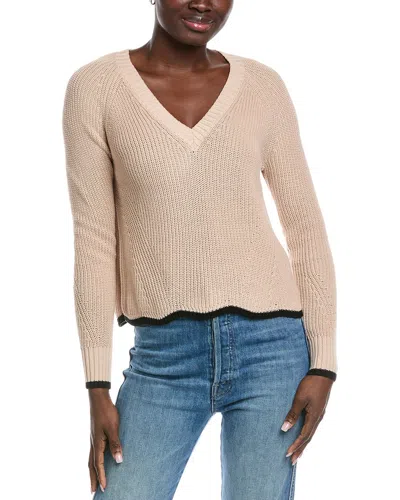 Autumn Cashmere Scallop Shaker Sweater In Neutral