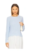 Autumn Cashmere Scallop Shaker Sweatshirt In Baby Blue