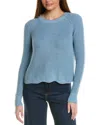 Autumn Cashmere Scalloped Sweater In Grey