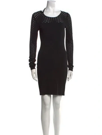 Pre-owned Autumn Cashmere Scoop Neck Knee-length Dress In Black