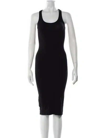 Pre-owned Autumn Cashmere Scoop Neck Mini Dress In Black